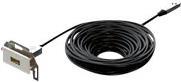 Kindermann Konnect design - Highspeed - HDMI-Verlängerungskabel mit Ethernet - HDMI weiblich Paneel montierbar zu HDMI männlich - 25,0m - Hybrid Kupfer/Kohlefaser - weiß, RAL 9010 - Active Optical Cable (AOC), Support von 4K 60 Hz (7456000725)