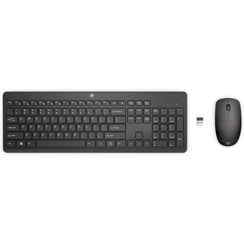 Tastiera e Mouse HP 18H24AA#ABE Nero QWERTY Qwerty US