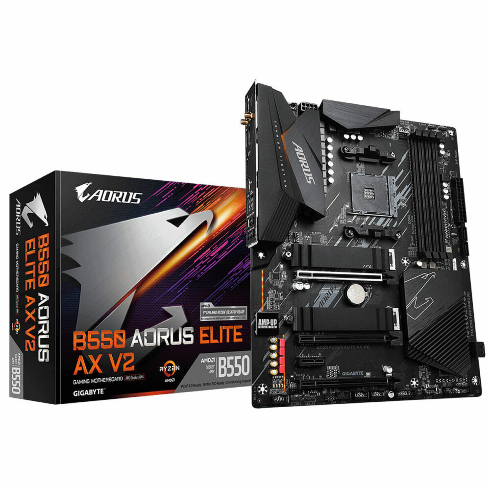 Scheda Madre Gigabyte B550 AORUS ELITE AX V2 Intel Wi-Fi 6 AMD B550 AMD AM4