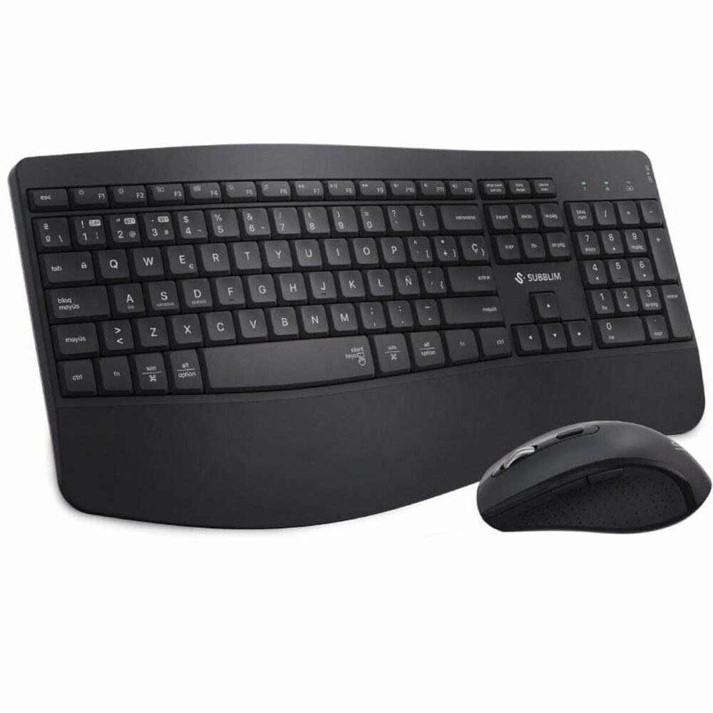 Tastiera e Mouse Subblim SUBKBC-DCOPW2 Nero