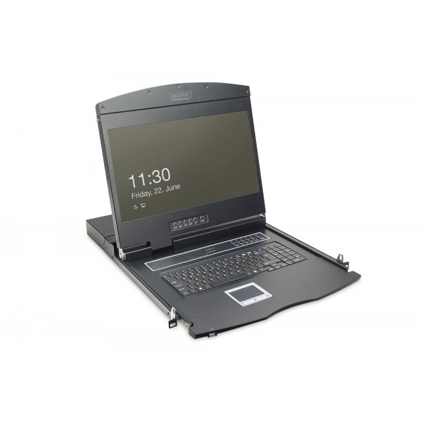 Digitus Console modulare con TFT da 19 [48,3 cm], 1 porte e touchpad, tastiera tedesca (Digitus Professional DS-72211-1GE - KV)