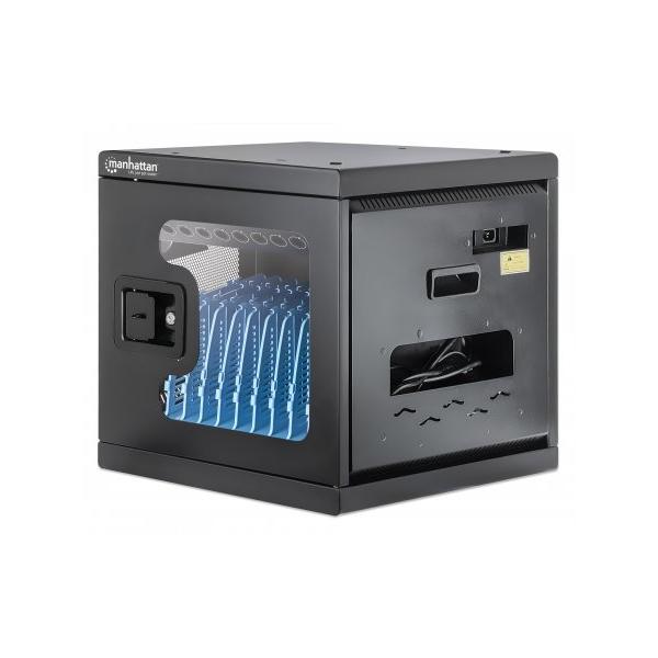 Manhattan 180535 portable device management cart& cabinet Armadio per la gestione dei dispositivi portatili Nero (CHARGING CABINET X10 AC ADAPTER - DESKTOP/WALL UP TO LAPTOPS 15.6)