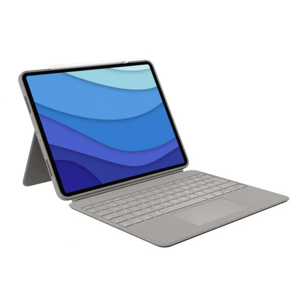 Logitech 920-010222 tastiera per dispositivo mobile QWERTY Inglese UK Smart Connector Sabbia (CT FOR IPAD PRO 12.9-INC5TH GEN SAND) - Versione UK