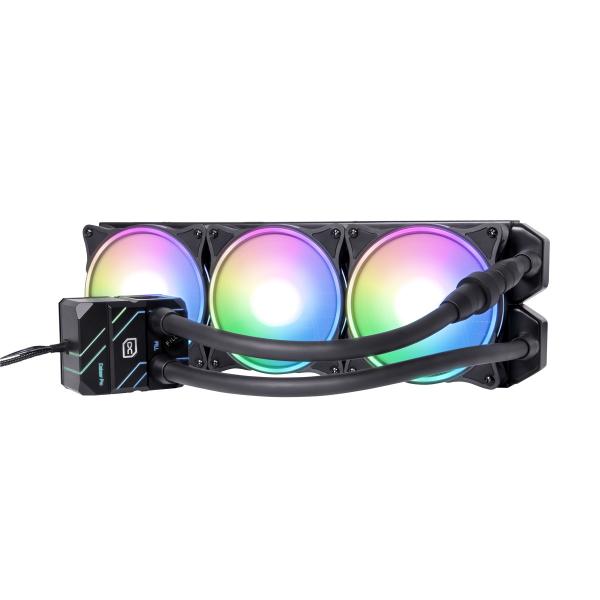 Alphacool Eisbaer Pro Aurora 360 Processore Raffreddatore di liquidi tutto in uno 12 cm Nero, Bianco 1 pz (Alphacool Eisbaer Pro Aurora 360 Proce)
