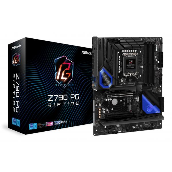 Asrock Z790 PG Riptide Intel Z790 LGA 1700 ATX (ASRock Z790 PG Riptide Intel 1700 Socket Motherboard, ATX, 4x DDR5 Slots, 5x M.2 Sockets, 2x USB-C Port, Fitted I/O Shield, 2.5GbE LAN, 1x DisplayPort / 1x HDMI Port)