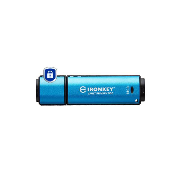 Kingston Technology IronKey 16GB USB-C Vault Privacy 50C crittografia AES-256, FIPS 197 (Ironkey VP50C 16GB Encrypted)
