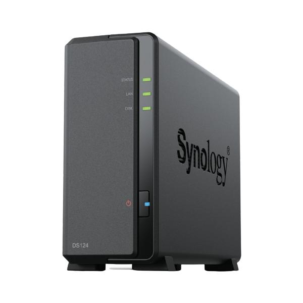 Synology DiskStation DS124 NAS Desktop Realtek RTD1619B 1 GB DDR4 12 TB HDD DiskStation Manager Nero (Synology DS124 12TB [Synology HAT3300] 1 bay NAS; Realtek RTD1619B 1.7GHz quad-core processor; 1 GB non-ECC DDR4; 1 x 1GbE RJ-45 LAN ports and 2 x USB 3.2 Gen 1 ports [2Years warranty])