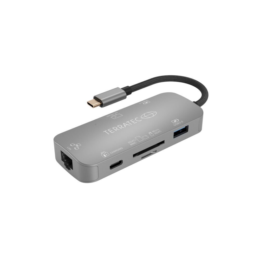 Terratec Connect C8 USB 2.0 Type-C Grigio (TERRATEC Connect C Type-C 7in1)