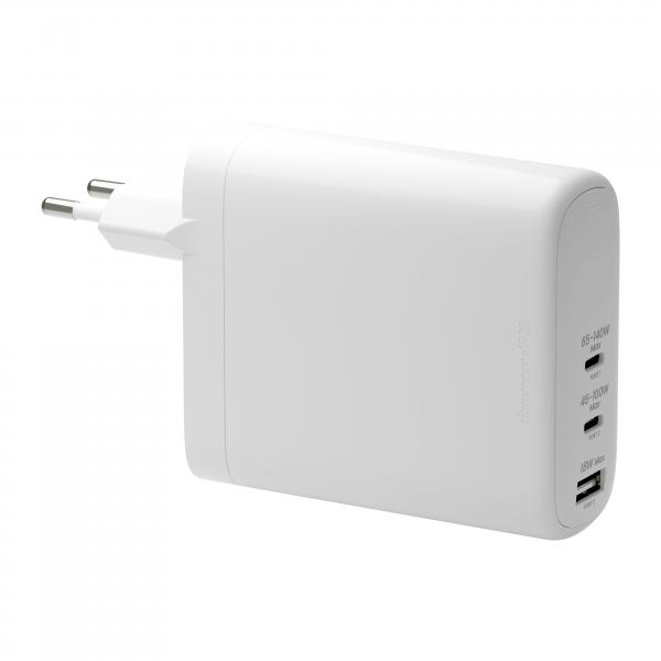 dbramante1928 CI140EUWH7101 Caricabatterie per dispositivi mobili Universale Bianco AC Interno (WALL CHARGER - USB-C - 140W+100W+30W EU - WHITE)