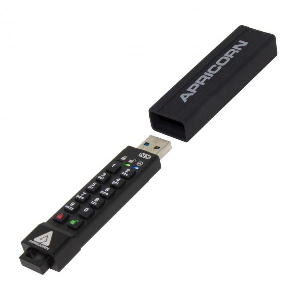 Apricorn Aegis Secure Key 3NX unità flash USB 16 GB USB tipo A 3.2 Gen 1 [3.1 Gen 1] Nero (Aegis Secure Key 3Nx Usb - Flash Drive 16 Gb Usb Type-A - 3.2 Gen 1 [3.1 Gen 1] BlackUp to 171MB/s Read / 160MB/s Write Up to 171MB/s - Warranty: 12M)