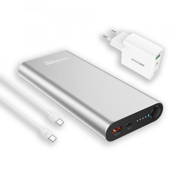 RealPower PB-20000PD Ioni di Litio 20000 mAh Alluminio (Powerbank RealPower PB-20000 PD Pro +)