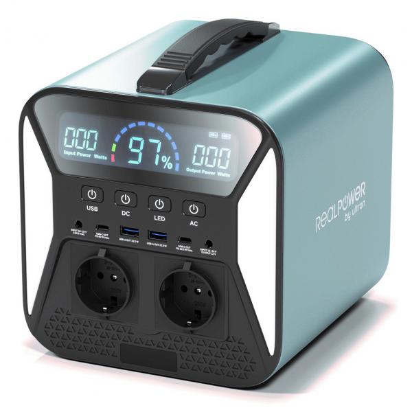 RealPower PS-500C stazione di alimentazione portatile Ioni di Litio 134400 mAh 500 W 5,6 kg (RealPower Powerstation PS-500C 500 Wat)