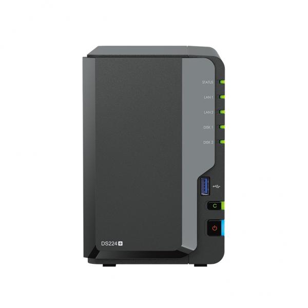 Synology DiskStation DS224+ NAS Desktop Intel® Celeron® J4125 2 GB DDR4 12 TB HDD DiskStation Manager Nero
