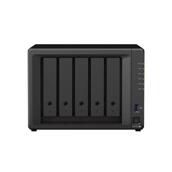 Synology DiskStation DS1522+ NAS Tower Ryzen Embedded R1600 8 GB DDR4 40 TB HDD DiskStation Manager Nero