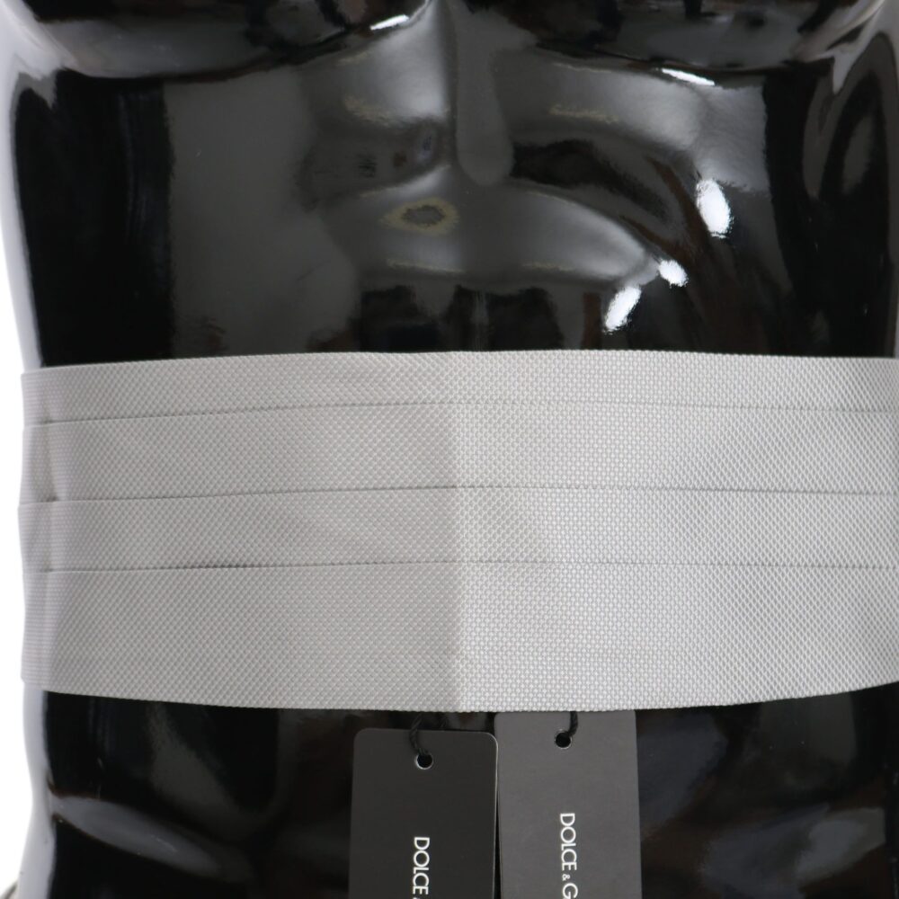 Gray Men Waist Belt 100% Silk Cummerbund