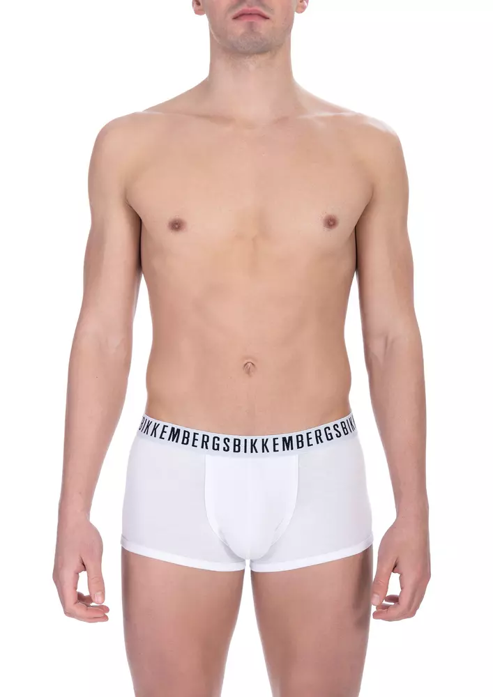 White Cotton Men Underwear Trunk Duo
