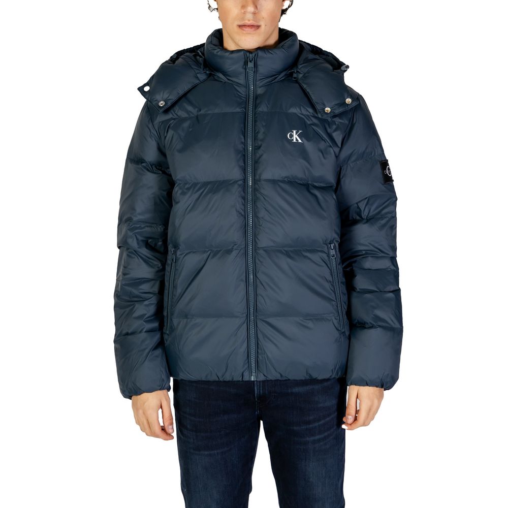 Blue Polyamide Jackets & Coat