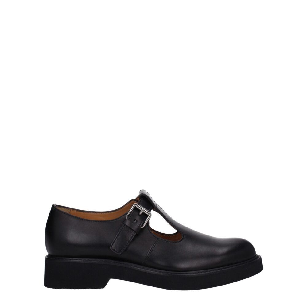 Black Leather Oxfords And Derbies