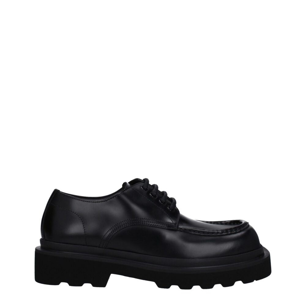 Black Leather Oxfords And Derbies