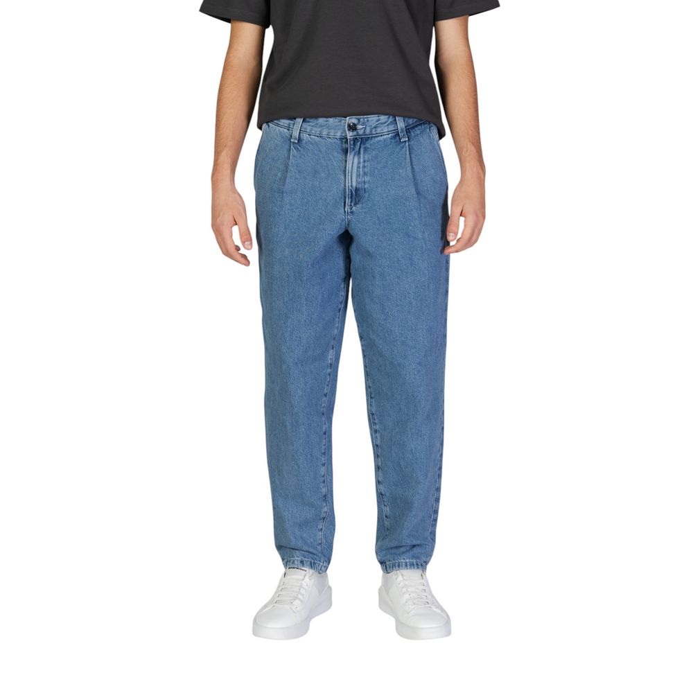 Blue Cotton Relaxed Fit Jean